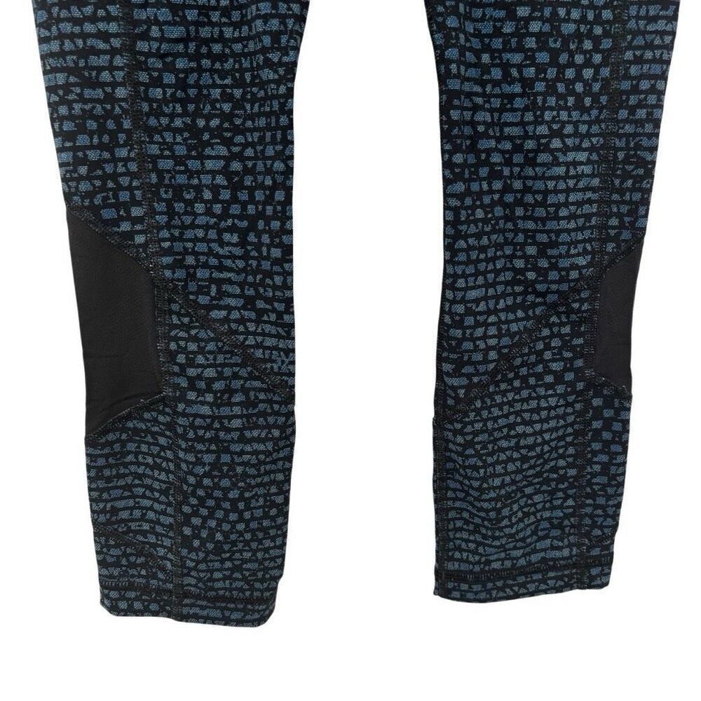 Lululemon Pace Rival Crop 19" Leggings Shatter Weave Teal Lake / Black Size‎ 2 - Picture 6 of 14